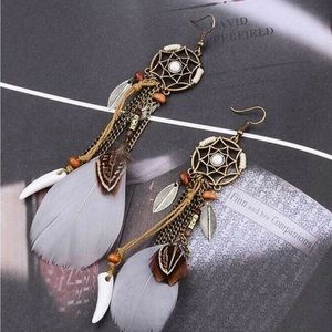 Boho Feather Earrings